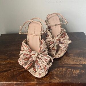 Loeffler Randall Women's Bow Sandals - Cream and Red